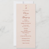 Timeless Floral Rustic Wedding Program (Vorderseite)