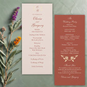 Timeless Floral Rustic Wedding Program