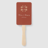 Timeless Floral Rustic Wedding Program Fächer (Rückseite)