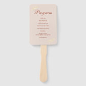 Timeless Floral Rustic Wedding Program Fächer (Vorderseite)