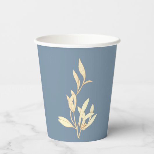 Timeless Floral Symphony Brautparty Pappbecher (Rückseite)