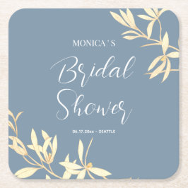 Timeless Floral Symphony Brautparty Rechteckiger Pappuntersetzer