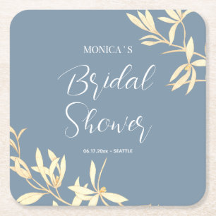 Timeless Floral Symphony Brautparty Rechteckiger Pappuntersetzer
