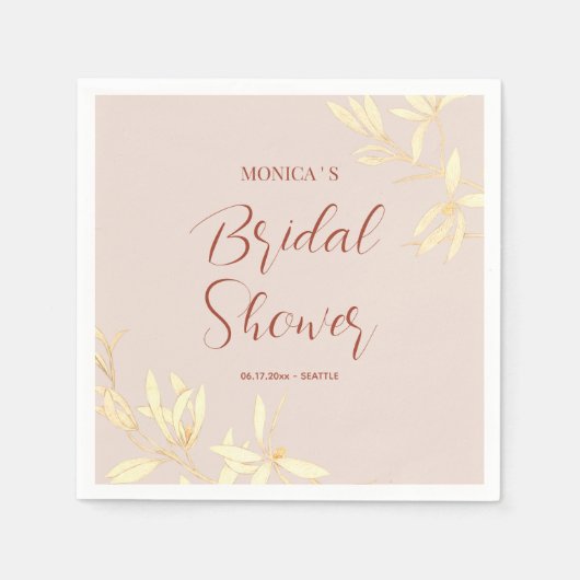 Timeless Floral Symphony Brautparty Serviette (Vorderseite)