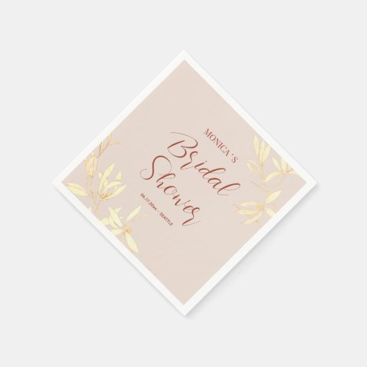 Timeless Floral Symphony Brautparty Serviette (Ecke)