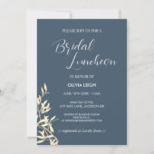Timeless Floral Symphony in Blue Bridal Luncheon Einladung (Vorderseite)