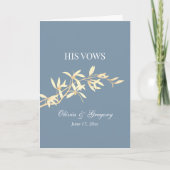 Timeless Floral Symphony in Blue Seine Vows Hochze Karte (Vorderseite)