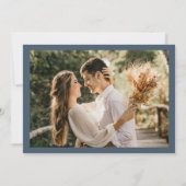 Timeless Floral Symphony in Blue Verlobung Einladung (Rückseite)