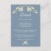 Timeless Floral Symphony in Blue Wedding Details Begleitkarte (Vorderseite)