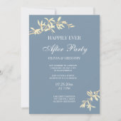 Timeless Floral Symphony in Blue Wedding Einladung (Vorderseite)