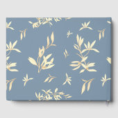 Timeless Floral Symphony in Blue Wedding Gästebuch (Rückseite)