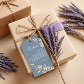 Timeless Floral Symphony in Blue Wedding Geschenkanhänger