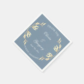 Timeless Floral Symphony in Blue Wedding Serviette (Ecke)