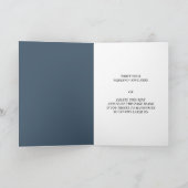 Timeless Floral Symphony in Blue Your Vows Wedding Karte (Innenseite)