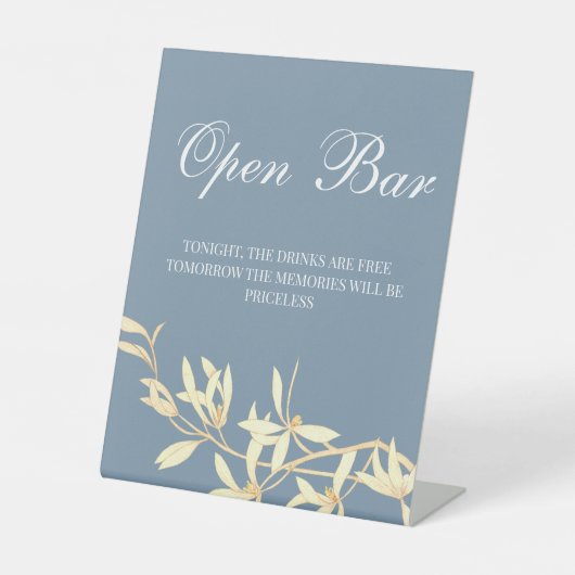 Timeless Floral Symphony Open Bar Sockelschild (Vorderseite)