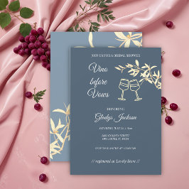 Timeless Floral Symphony Vino vor Vows Einladung