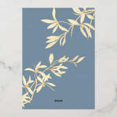 Timeless Floral Symphony Vino vor Vows Folieneinladung (Rückseite)