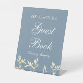 Timeless Floral Symphony Wedding Guestbook Sockelschild (Vorderseite)