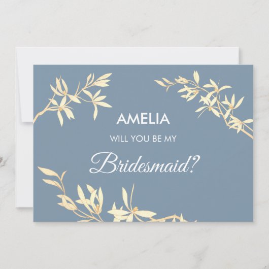 Timeless Floral Symphony Will you be my bridesmaid Einladung (Vorderseite)