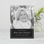 Timeless Foto-Beileid in liebevollem Dankeskarte (Stehend Vorderseite)