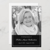 Timeless Foto-Beileid in liebevollem Dankeskarte (Vorne/Hinten)