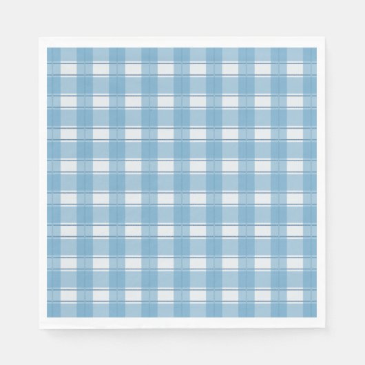 Timeless Gingham Blue Serviette (Vorderseite)
