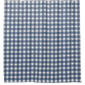 Timeless Gingham Navy Duschvorhang (Vorderseite)