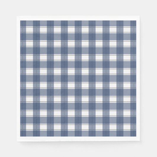 Timeless Gingham Navy Serviette (Vorderseite)