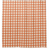 Timeless Gingham Orange Duschvorhang (Vorderseite)