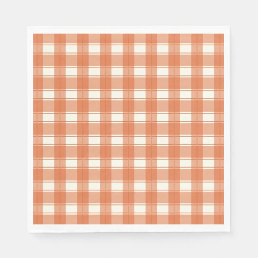 Timeless Gingham Orange Serviette (Vorderseite)