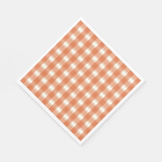 Timeless Gingham Orange Serviette (Ecke)