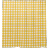 Timeless Gingham Vibrant Yellow Duschvorhang (Vorderseite)