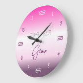 Timeless Glow Gradient Wall Clock Große Wanduhr (Winkel)