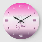 Timeless Glow Gradient Wall Clock Große Wanduhr (Vorderseite)