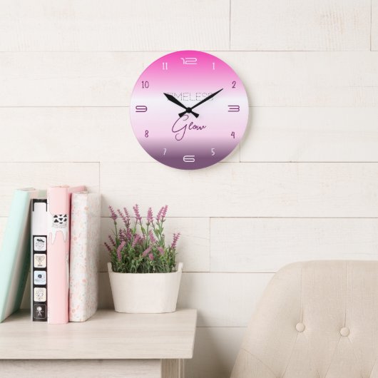 Timeless Glow Gradient Wall Clock Große Wanduhr (Lesesaal)