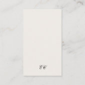 Timeless Ivory Calligraphy Wedding RSVP Card Visitenkarte (Rückseite)