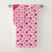 Timeless Love Hearts Valentine Gift Bath Towel Badhandtuch Set (Insitu)