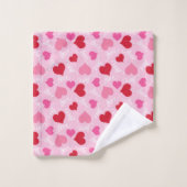Timeless Love Hearts Valentine Gift Bath Towel Badhandtuch Set (Waschlappen)