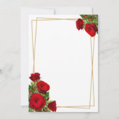 Timeless Love Red Elegance Wedding Invitation Einladung (Rückseite)