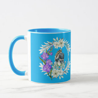 Timeless love story azure tasse