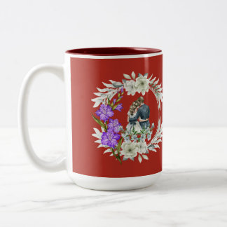 Timeless love story brick red zweifarbige tasse