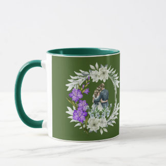 Timeless love story forest green tasse