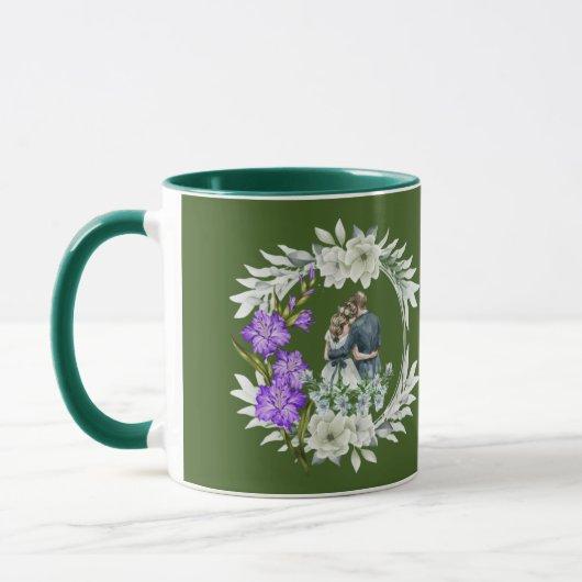 Timeless love story forest green tasse (Links)