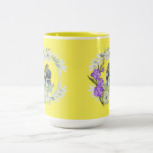 Timeless love story yellow zweifarbige tasse (Mittel)