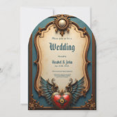 Timeless love, surreal elegance in steampunk style einladung (Vorderseite)