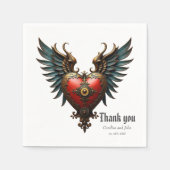 Timeless love, surreal elegance in steampunk style serviette (Vorderseite)