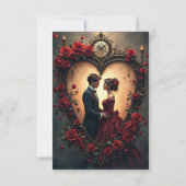 Timeless Love –Victorian Gothic Wedding Collection Dankeskarte (Rückseite)