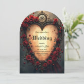 Timeless Love –Victorian Gothic Wedding Collection Einladung (Stehend Vorderseite)