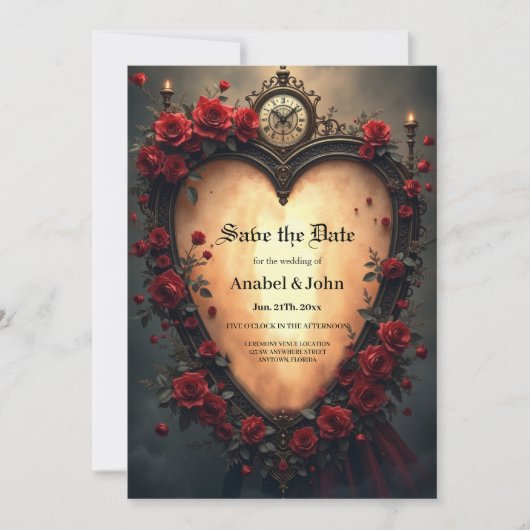 Timeless Love –Victorian Gothic Wedding Collection Save The Date (Vorderseite)