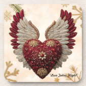 "Timeless Love Wings" Getränkeuntersetzer (Vorderseite)